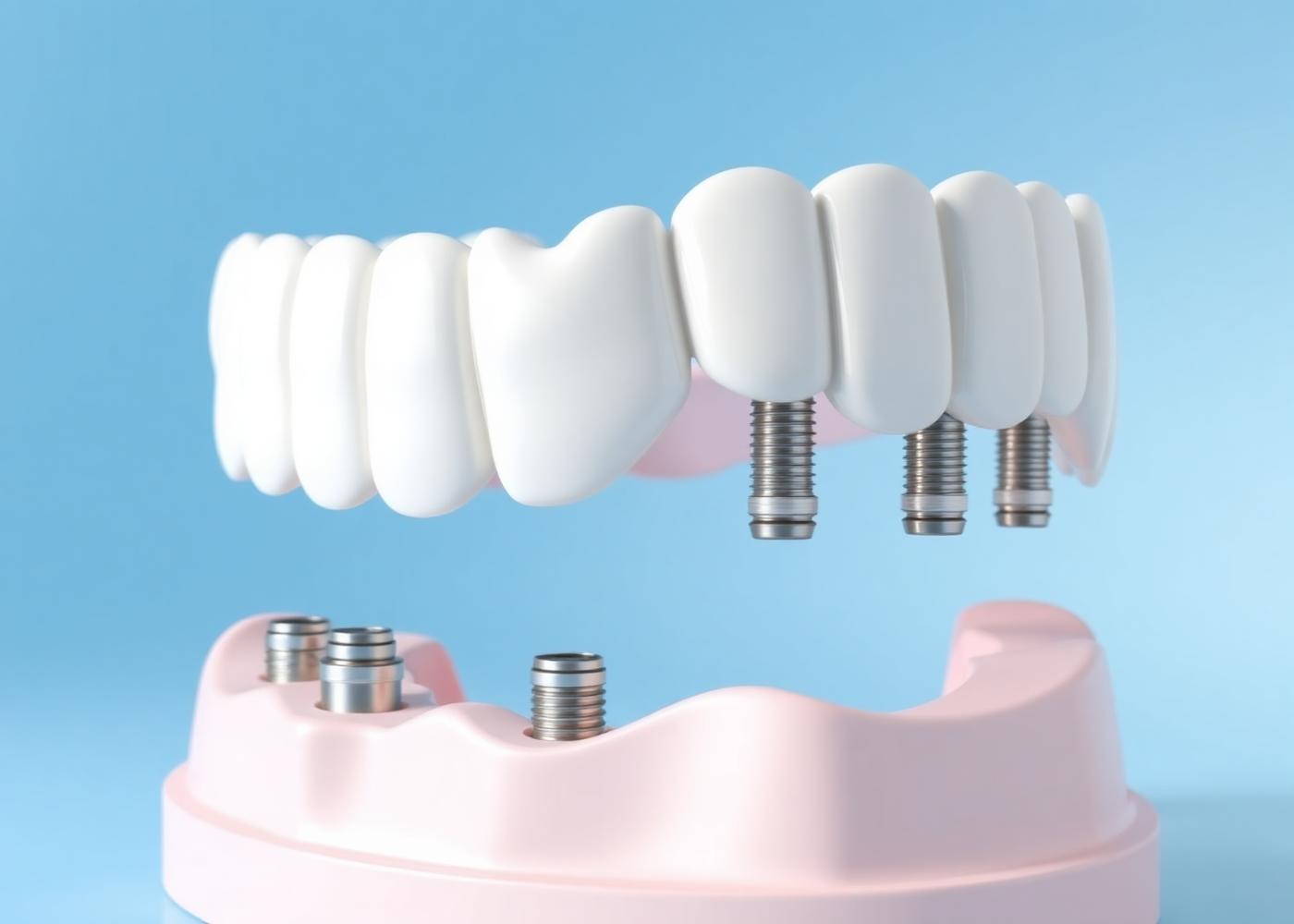 All-on-4 full-arch dental implant illustration